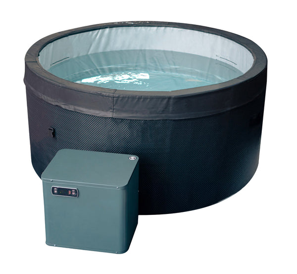 acquista Vasca Idromassaggio Bagno di Ghiaccio da 3°C a 42°C Ø156x70 cm 5kW NetSpa Ice Grigia