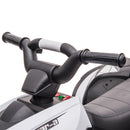Quad Elettrico per Bambini 12V Ruote Larghe con Sospensioni e Fari LED Bianco