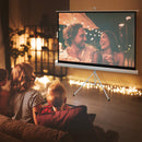 Telo Proiettore 84” 16:9 con Treppiede 200x8x118 cm in Plastica e Metallo Bianco