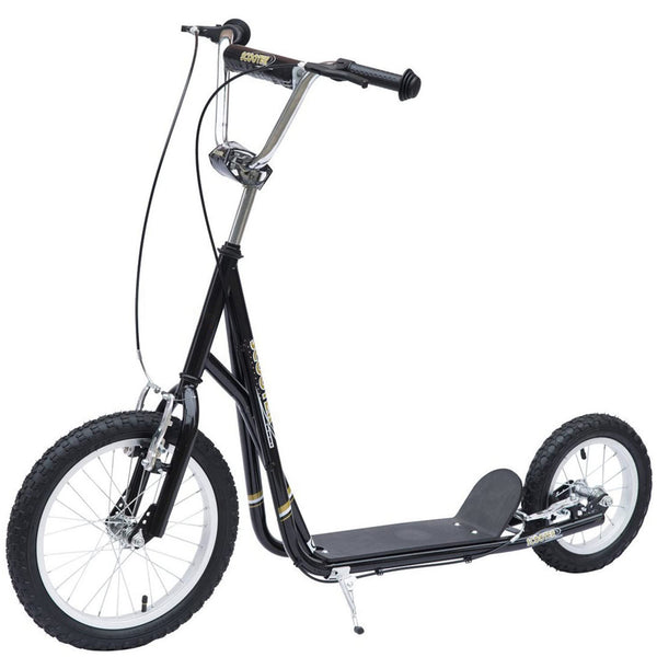 Trottinette pour Enfants Capacité 100 kg 125×58×92-100 cm en Acier et Plastique Noir prezzo