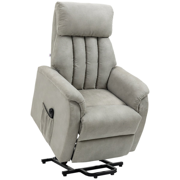 Fauteuil releveur électrique 1 moteur 75x93x110 cm en Microfibre Grise sconto