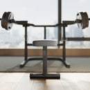 Panca per Pettorali ad Altezza Regolabile 150x150x60-85 cm in Acciaio Nero 