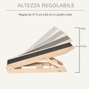 Rampa per Cani Pieghevole max 15Kg 101x36x62 cm Altezza Regolabile in Legno e Poliestere