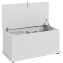 Panca Contenitore Multiuso 80x40x40 cm in Legno Bianco   