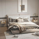 Set 2 Comodini Sospesi 40x30x19,5 cm in Truciolato Naturale