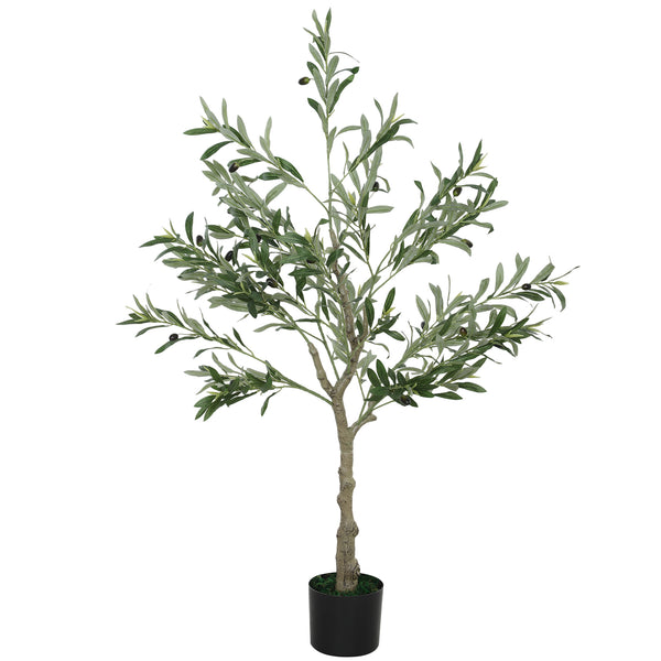 Pianta Artificiale di Ulivo 120 H cm con 450 Foglie e 20 Olive Vaso Incluso acquista
