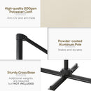 Ombrellone da Giardino Decentrato 245x245x248 cm in Alluminio Crema