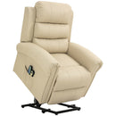 Poltrona Alzapersona Elettrica Massaggiante 98x96x105 cm in Similpelle Crema