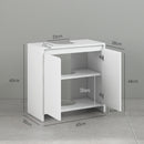 Mobile Sottolavello da Bagno 60x30x60cm 2 Ante Decorate Bianco  