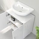 Mobile Sottolavabo da Bagno con Armadietto 2 Ante 60x35x60 cm in MDF Bianco 