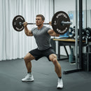 Set 2 Dischi Pesi da 5kg in Gomma con Foro da 2"/5 cm per Manubri e Bilancieri Nero    