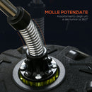 Sacco Boxe da Terra Autoportante con Bersaglio Regolabile Base Riempibile e Ventose   Nero