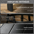 Tavolo da Giardino Rotondo per 4 Persone Ø115x72cm con Foro per Ombrellone e Doghe in Metallo Nero-6