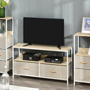 Mobile TV da 47"" con Cassetti in Tessuto 98x29x56cm Colore Legno  