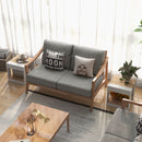 Set 2 Tavolini 2 Livelli 40x40x45 cm in Truciolato Bianco e Quercia