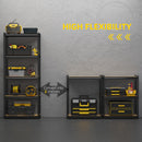 Set 2 Scaffalatura 5 Ripiani in MDF 70x30x167,5 cm Struttura in Acciaio Nero