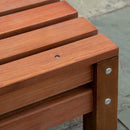 Set Salotto da Giardino con Divanetto Modulabile Cuscini e Tavolino in Legno