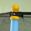 Trampolino Elastico per Bambini da 3 Anni Ø140 cm con Rete di Protezione Blu e Nero 