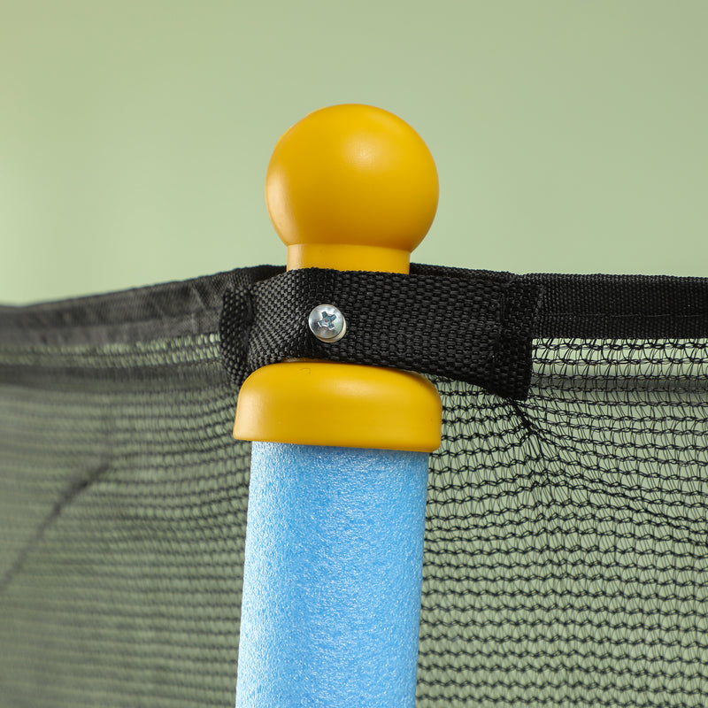 Trampolino Elastico per Bambini da 3 Anni Ø140 cm con Rete di Protezione Blu e Nero 