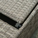 Lettino Prendisole da Giardino 60x200x40 cm in Rattan PE Grigio