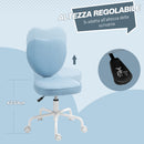 Sedia Poltrona Operativa da Cameretta a Forma di Cuore Azzurro   