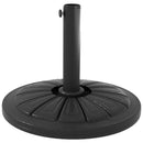 Base per Ombrellone Rotonda Ø43cm da 13kg  per Pali da 38mm e 48mm  in Cemento Nero