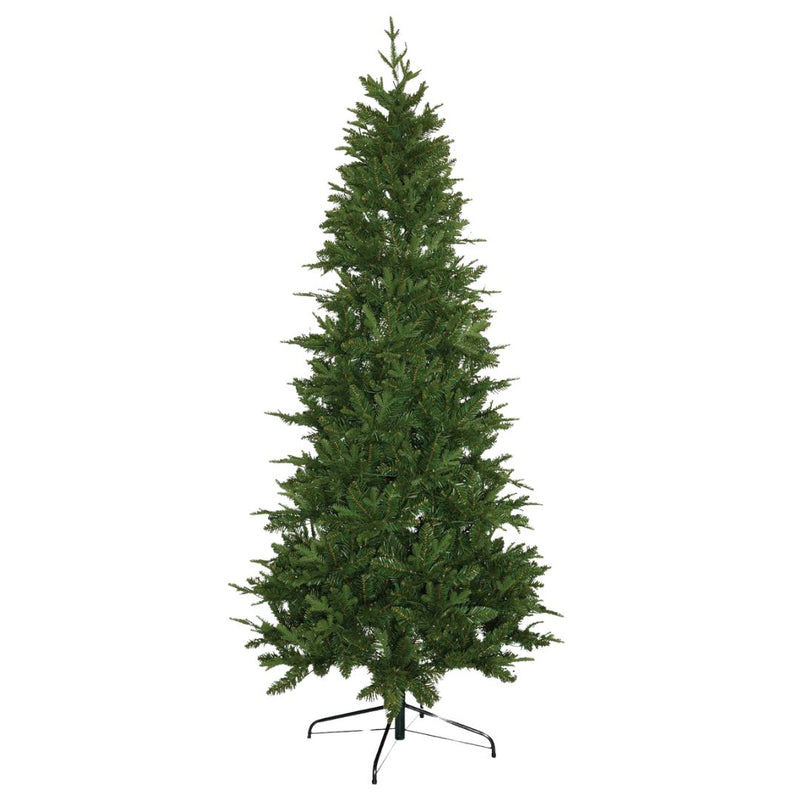 Albero di Natale sottile alto 240 cm di colore verde realizzato in PE e PVC-1