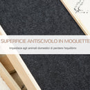 Rampa per Cani Pieghevole max 15Kg 101x36x62 cm Altezza Regolabile in Legno e Poliestere