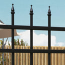 Cancello da Giardino di Sicurezza con Serratura 107x204 cm in Acciaio Zincato Nero  