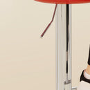 Set 2 Sgabelli da Bar Altezza Regolabile Seduta in ABS Rosso  