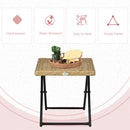 Tavolino da Giardino Pieghevole Salvaspazio 40x40x40 cm in Rattan Sintetico e Acciaio Colore Vimini