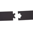 Binario per Porte Scorrevoli 183x4x0,6 cm con Kit di Accessori Nero