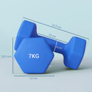 Set 2 Manubri Palestra 7 kg Pesi esagonali per Allenamento Blu