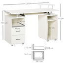 Scrivania da Ufficio con Ripiano 120x55x85 cm in Truciolato Bianca