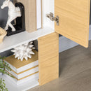 Libreria con Scaffali 5 Ripiani 63x22x166 cm in Legno e Metallo Bianco e Naturale