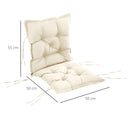 Cuscino per Sedie da Giardino 100x50 cm in Poliestere Crema