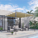 Copertura per Gazebo Pergola 4x3 m con 10 Fori di Drenaggio in Poliestere Traspirante Beige   