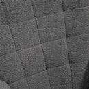 Poltrona a Dondolo 71x98x101 cm Imbottita in Legno e Acciaio Grigio Scuro  