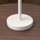 Lampada da Tavolo Portatile Ø11,2x36,5 cm in Acrilico e Metallo Bianco
