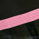 Trampolino Tappeto Elastico per Bambini con Ingresso a Cerniera e Pali Imbottiti Ø163.5x190 cm in Acciaio, PP e EPE Rosa 