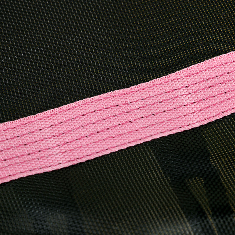 Trampolino Tappeto Elastico per Bambini con Ingresso a Cerniera e Pali Imbottiti Ø163.5x190 cm in Acciaio, PP e EPE Rosa 