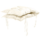 Cuscino per Sedie da Giardino 100x50 cm in Poliestere Crema