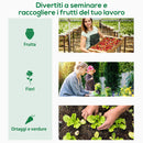 Serra da Giardino con Porta Avvolgibile 200x76x168 cm in Acciaio e PE Bianca 