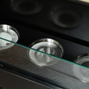 Camino a Bioetanolo da Pavimento 63,5x24x66 cm 3 Bruciatori Capacità 1,2L Aspetto Realistico Marrone 