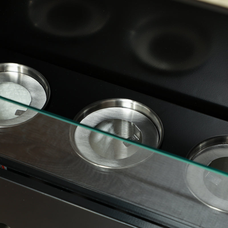 Camino a Bioetanolo da Pavimento 63,5x24x66 cm 3 Bruciatori Capacità 1,2L Aspetto Realistico Marrone 