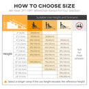 Rampa per Sedia a Rotelle Pieghevole 122x73,6x5,1 cm con Deflettori e Adesivi in Alluminio Nero