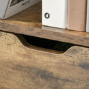 Libreria 3 Ripiani 2 Cassetti 1 Anta 58x24x122 cm in Truciolato e Metallo Nero e Legno