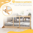 Cancelletto di Sicurezza per Cani 104-183x36x69 cm Estensibile in Legno