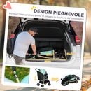 Passeggino per Cani Piccoli Pieghevole con Guinzaglio Integrato Verde  