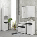 Mobile Sotto Lavabo Bagno 2 Ante 60x36,5x56 cm in MDF Bianco